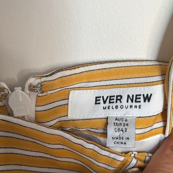 Ever New Mustard Striped Midi Dress - Picture 6 of 8